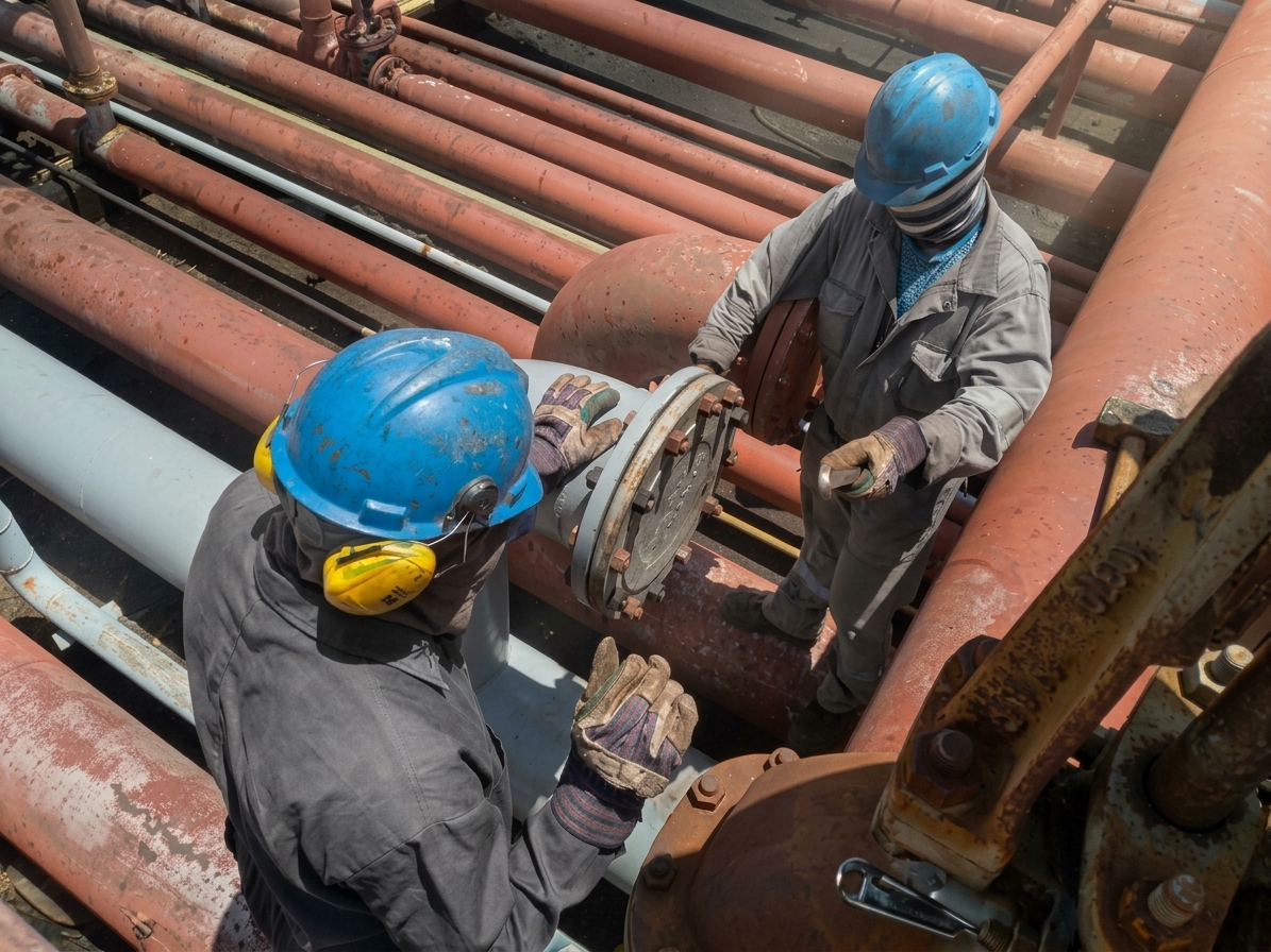 Alineación e inspección de precisión en acoples y juntas bridadas en refinería