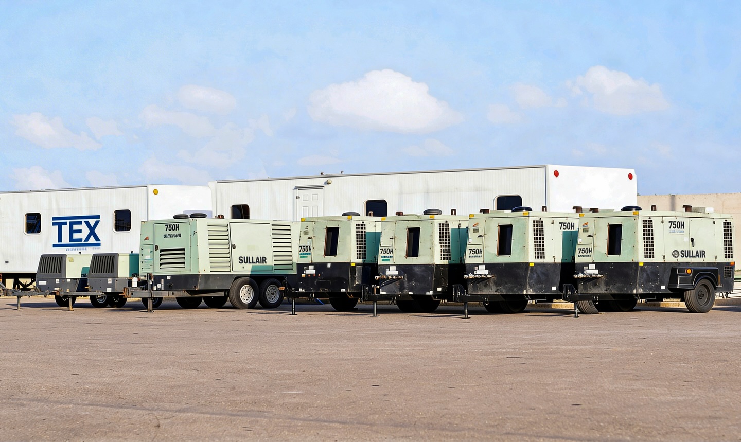 Alineación de compresores Sullair 185 CFM y 750H para soporte de mantenimiento - TEX C.A.